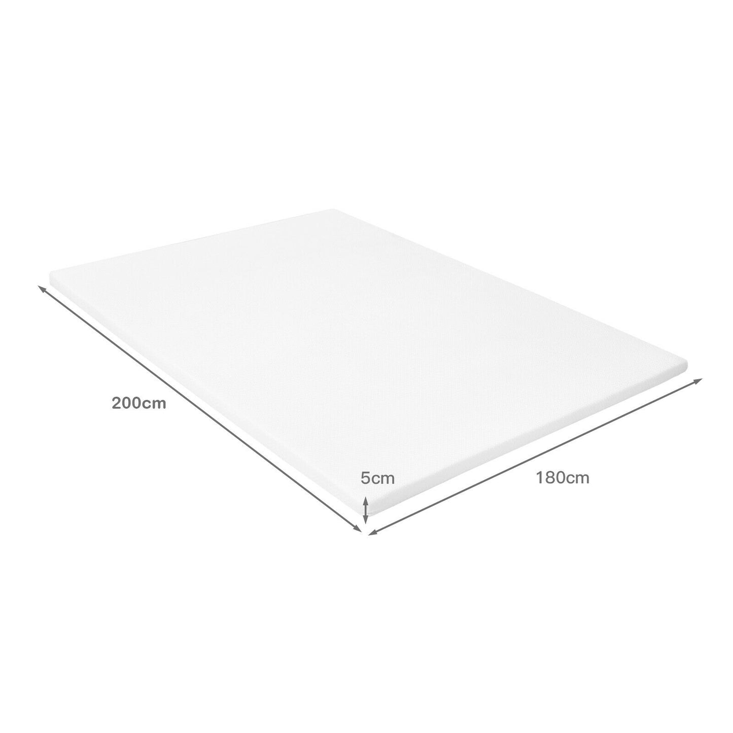 Memory Foam and Pressure Relief Mattress Topper with Washable Cover-Size 3