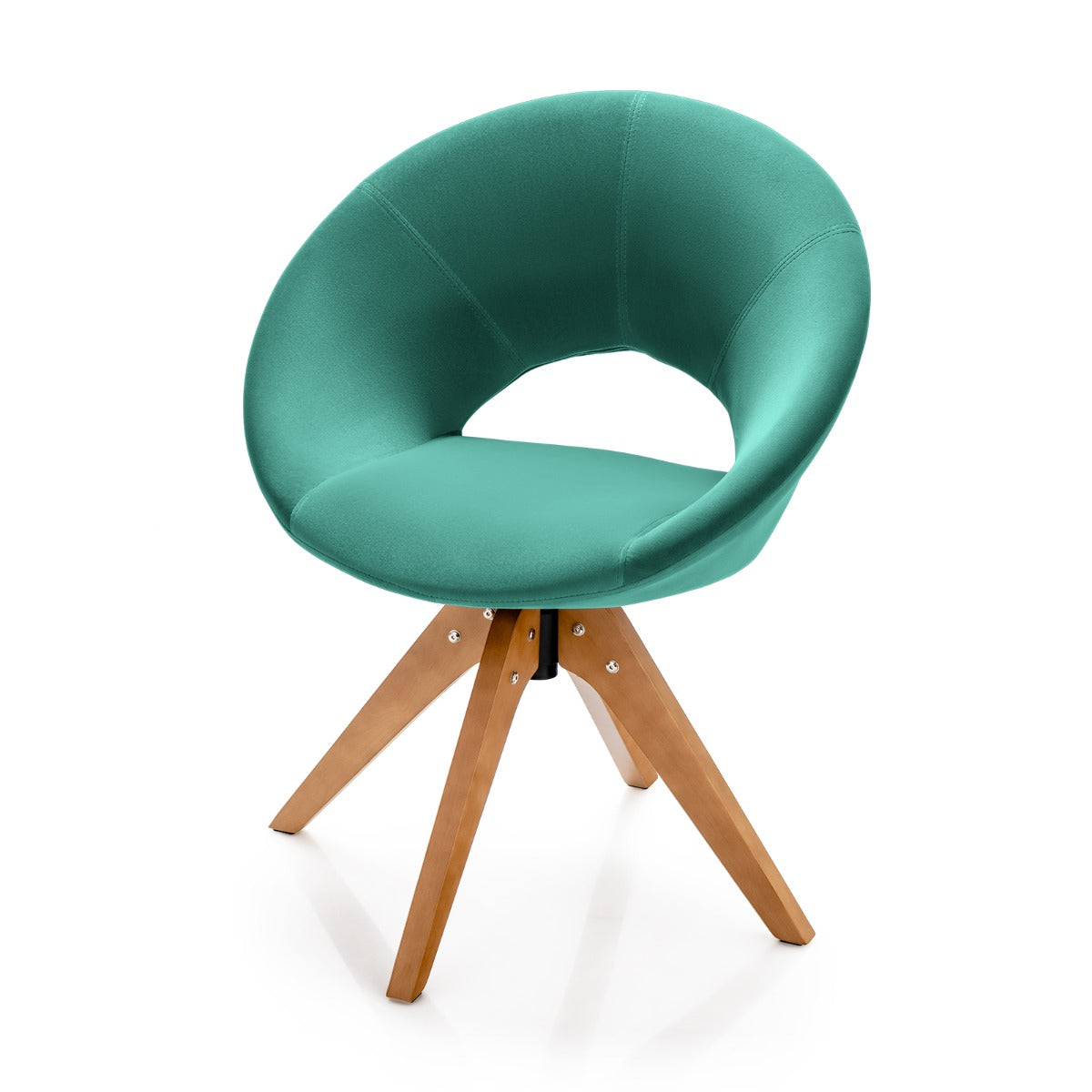 360° Swivel Velvet Accent Chair for Living Room, Bedroom and Office-Green