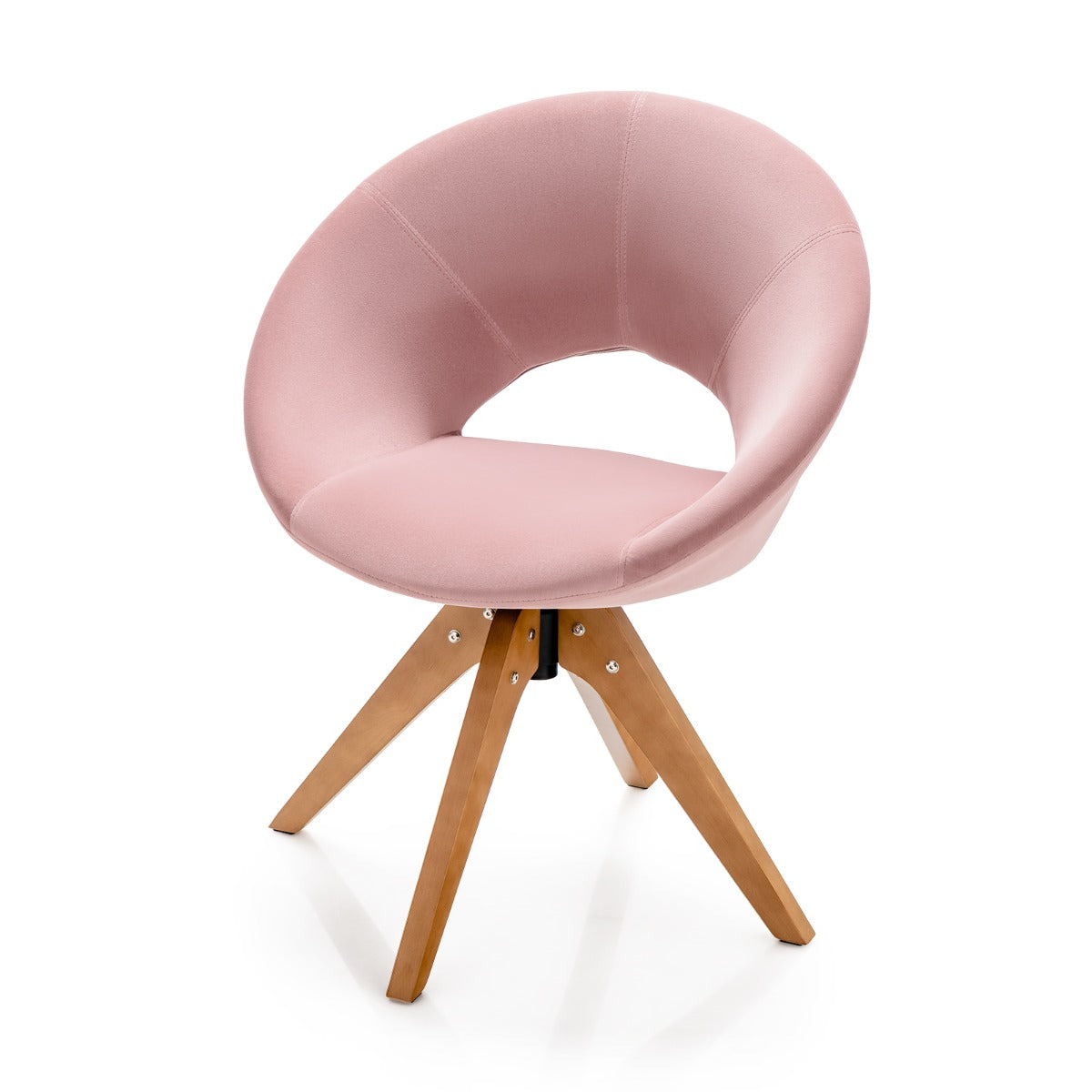 360° Swivel Velvet Accent Chair for Living Room, Bedroom and Office-Pink