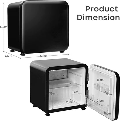 0~10â„ƒ Compact Refrigerator with Reversible Door for Dorm Apartment-Black
