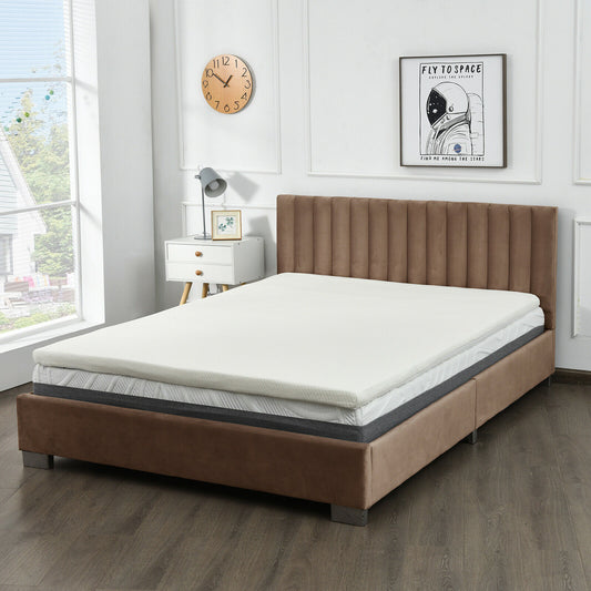 Memory Foam and Pressure Relief Mattress Topper with Washable Cover-Size 1