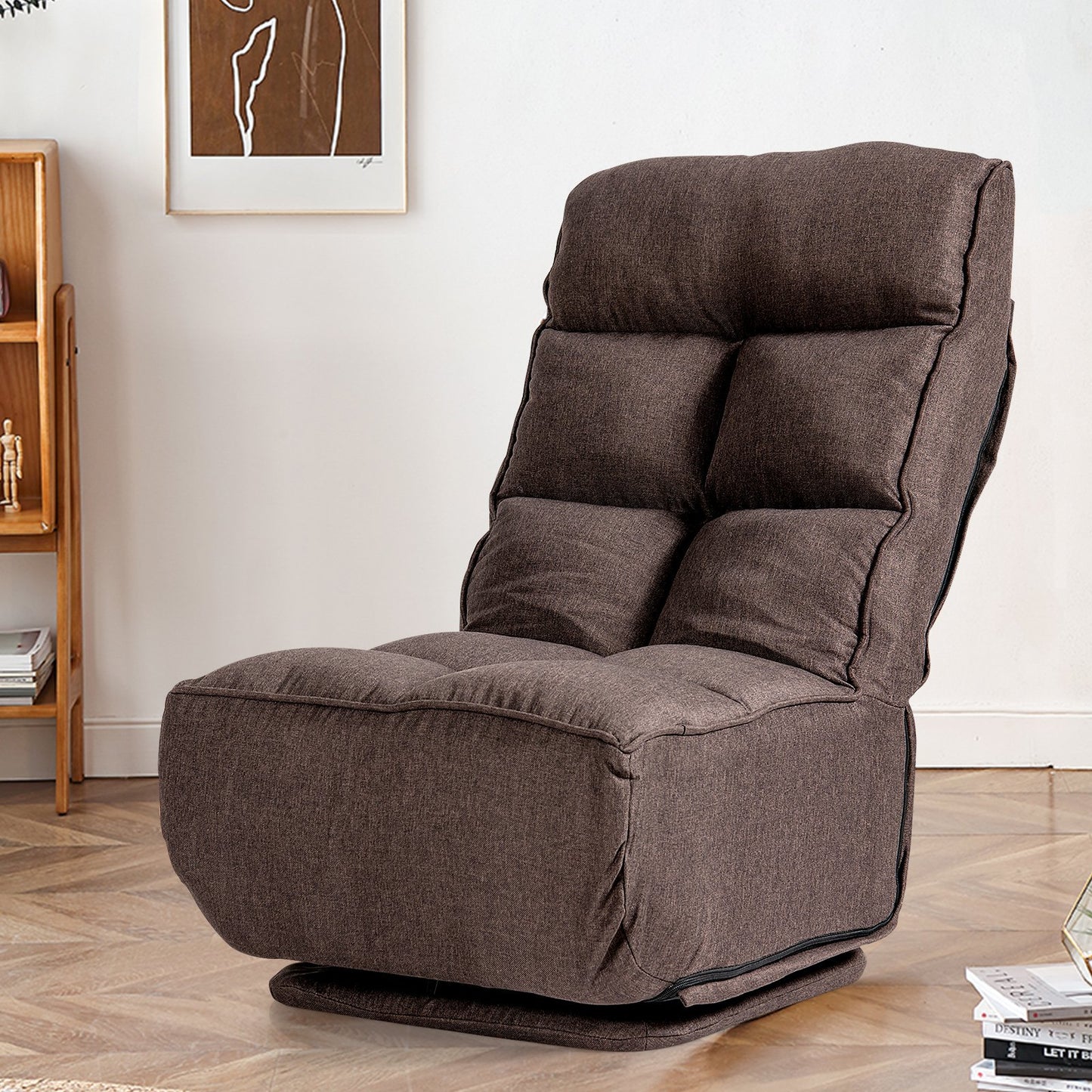 Folding Floor Gaming Chair with 6 Adjustable Positions