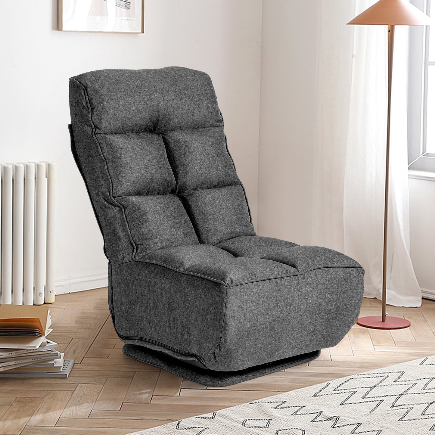 Folding Floor Gaming Chair with 6 Adjustable Positions