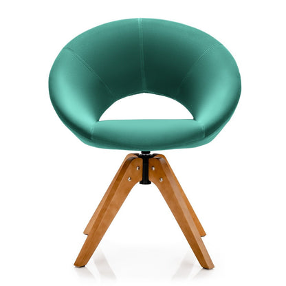 360Â° Swivel Velvet Accent Chair for Living Room, Bedroom and Office-Green