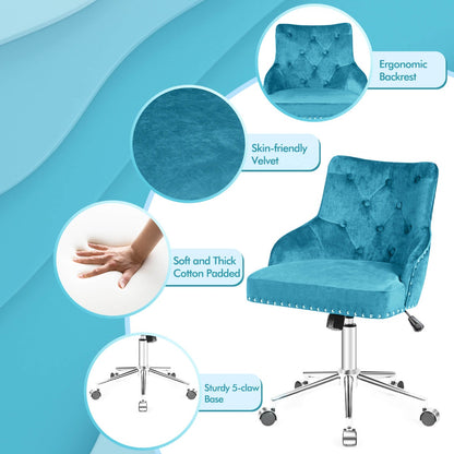 Adjustable 360Â° Swivel Accent Armchair-Turquoise